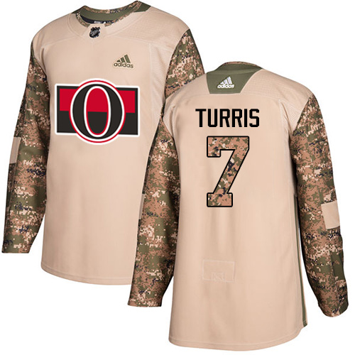 Adidas Senators #7 Kyle Turris Camo Authentic Veterans Day Stitched Youth NHL Jersey